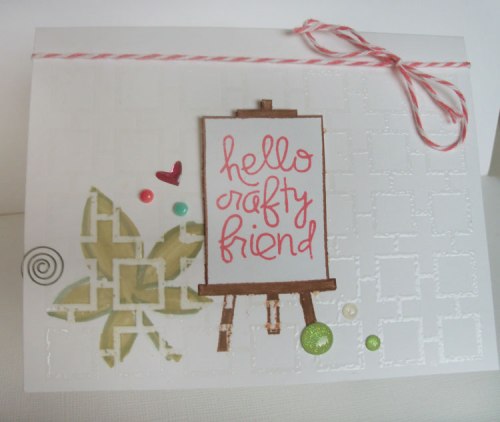 Crafty Friend card, Paper Smooches Challenge